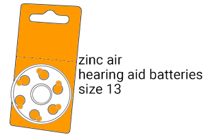 EA40 hearing aid size-13 hearing aid batteries